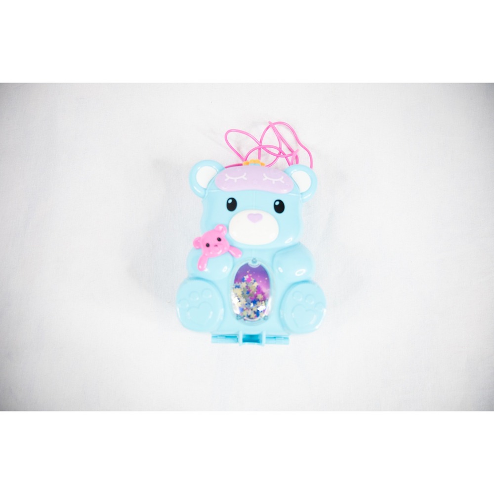 Polly‎ Pocket Sleepover Teddy Bear Purse Kids OS Blue Good Play Set Compact